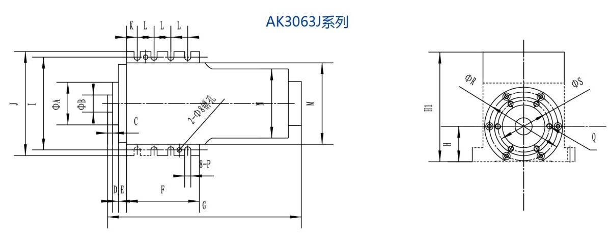 Схема револьверной головки AK3063X6J-E